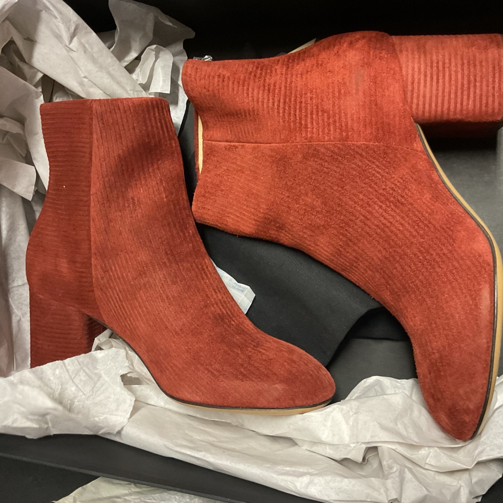 NWT Rag & bone Drea Burnt Orange Corduroy Ankle Boots‎ size 5 - Picture 5 of 5